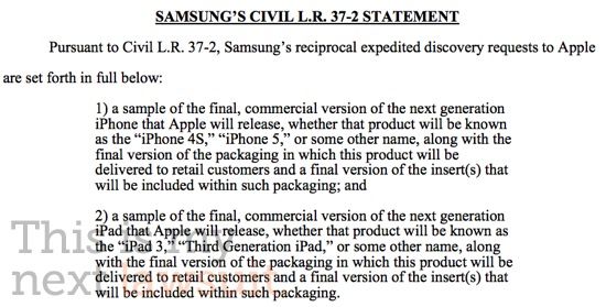 Fotografía - Samsung Fights Back! Exige d'Apple Lay Down iPhone 5 et iPad 3 échantillons finaux