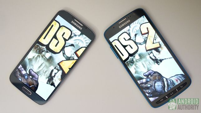 Galaxy S4 vs actifs aa affiche de galaxie