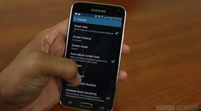 Samsung Galaxy S5 sensibilité au toucher