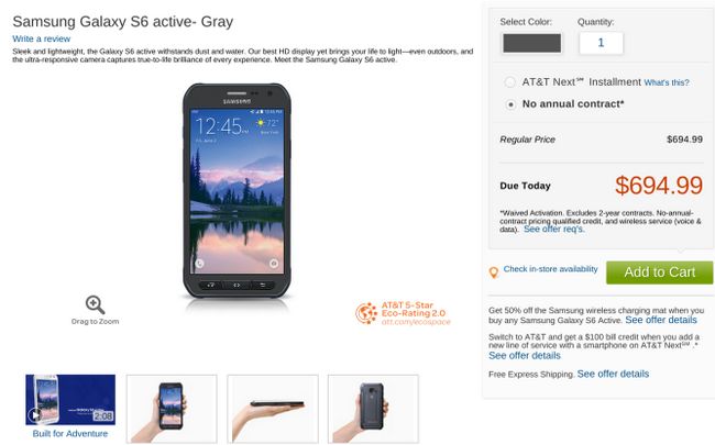 Fotografía - Samsung Galaxy S6 active arrive sur AT & T en gris, Camo bleu et blanc Camo Pour 695 $