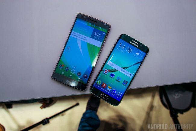 Samsung Galaxy S6 bord VS LG GFlex 2-5