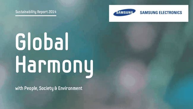 Rapport Développement Durable 2014 Samsung Cover