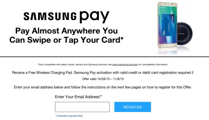 Fotografía - Samsung est de donner aux gens qui se abonnent Samsung payer un chargeur sans fil gratuit Jusqu'au 8 Novembre