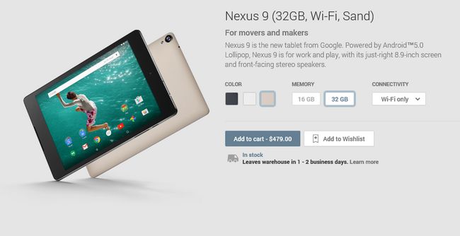 Nexus 9 sable magasin de jeu