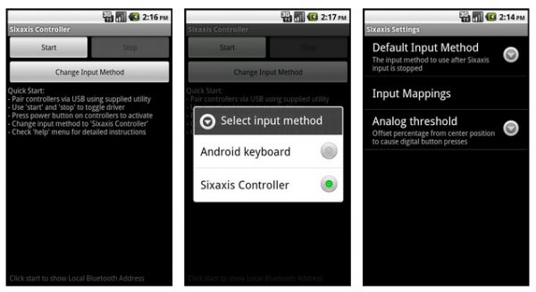 Fotografía - Sixaxis Controller permet aux utilisateurs Android de jouer avec les contrôleurs PS3 sans fil