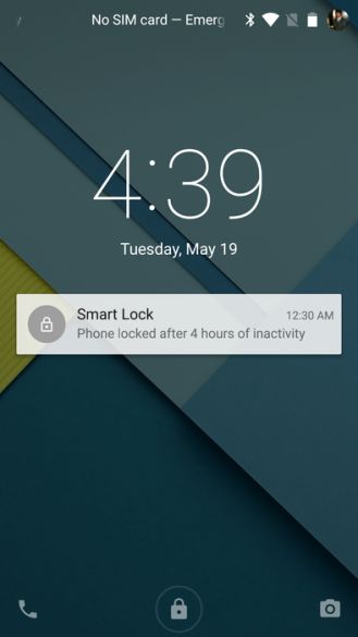 Fotografía - Smart Lock Maintenant vous avertit lorsque ce qu'il se verrouille votre téléphone Après 4 heures d'inactivité