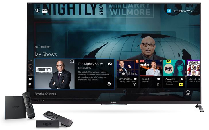 Fotografía - Sony annonce Amazon incendie télévision et d'incendie Stick TV soutien à sa PlayStation Vue service TV, Chromecast soutien Prochainement