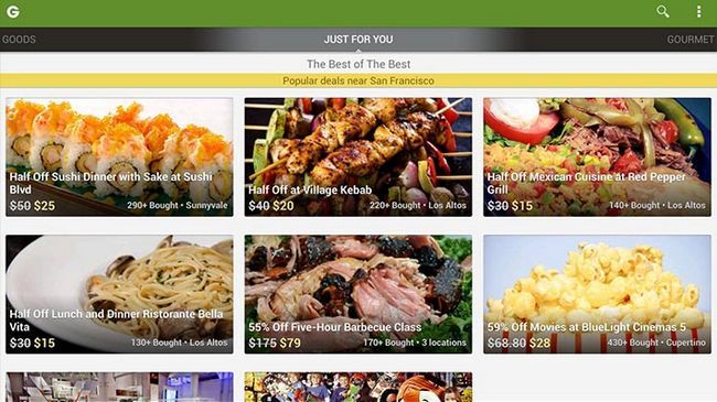 Groupon meilleurs centres applications Android