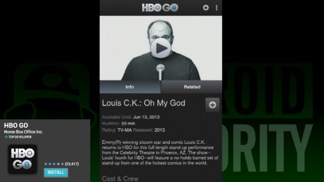 HBO GO - meilleur film et de la TV en streaming des applications pour Android