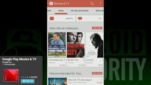 Google Play TV et des films - le meilleur Film TV et applications de streaming pour Android