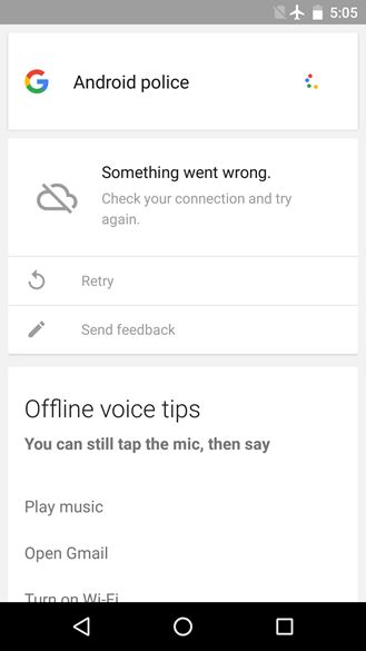 Fotografía - Le Google Android App prend désormais en charge limitée des commandes vocales Pour une utilisation hors connexion