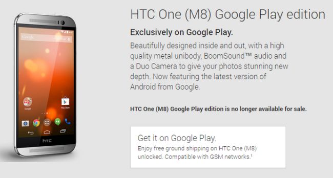 Fotografía - Le HTC One M8 Google Play Edition est plus disponible dans le Play Store, ne laissant aucune Devices GPE à vendre